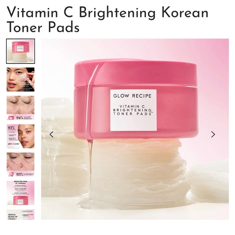 Glow Recipe Vitamin C Toner Pads New/Unopened